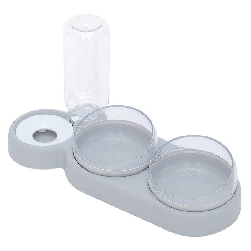 3-in-1 Pet Feeder with Automatic Water Dispenser white