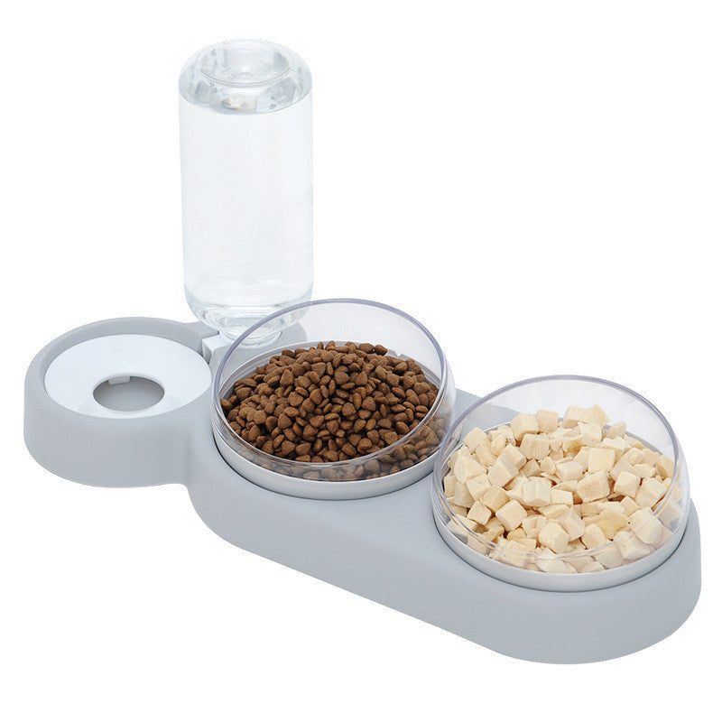 3-in-1 Pet Feeder with Automatic Water Dispenser white 2
