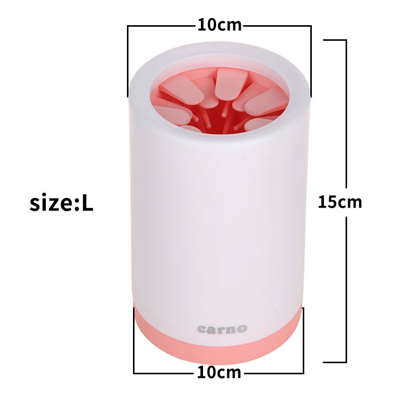 Portable Silicone Pet Paw Cleaner pink